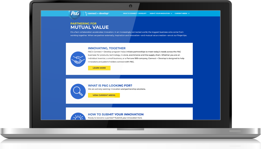 P&G Connect + Develop P&G Connect + Develop